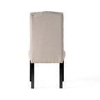 Set di 2 sedie da pranzo imbottite con gambe in legno
