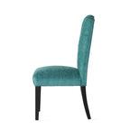 Set di 2 sedie da pranzo imbottite con gambe in legno