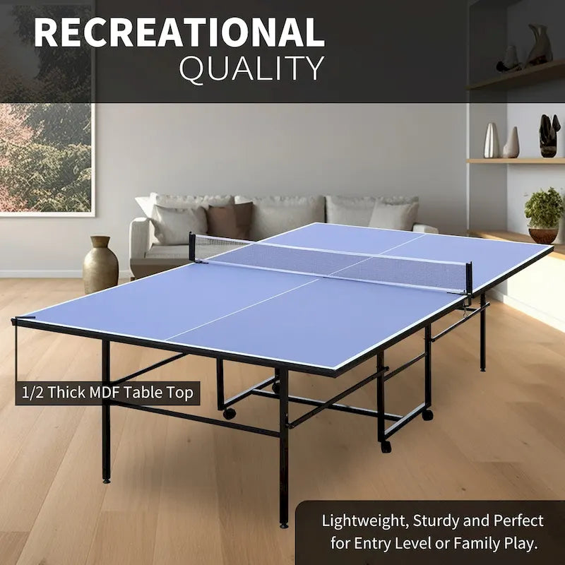 Set da ping pong pieghevole da 9 piedi con 2 racchette e 3 palline