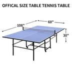 Set da ping pong pieghevole da 9 piedi con 2 racchette e 3 palline